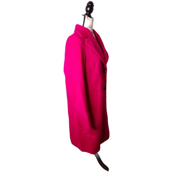 🆕SAM EDELMAN Wool Blend Long Coat Boysenberry Pink 10 - Picture 5 of 7